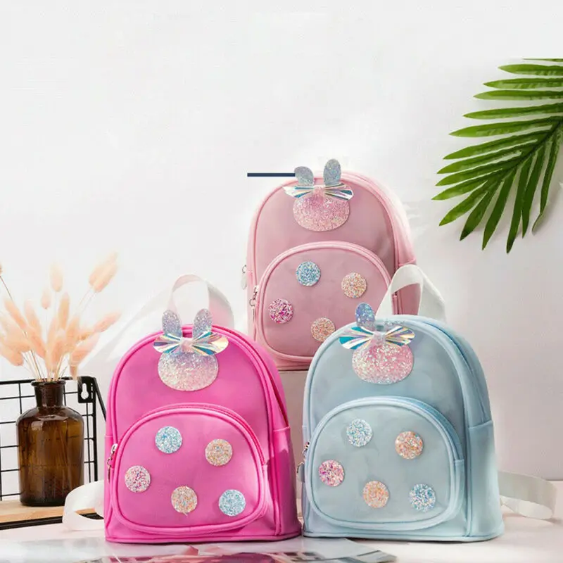 

2020 Cute Girl Schoolbag Kid Children Boy Girl Jelly Cartoon Sequins Backpack School Bag Students Rucksack