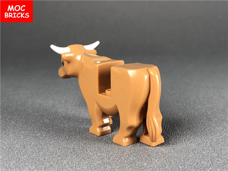 10 шт./лот MOC кирпичи новые животные молоко Корова Крупный рогатый скот ферма