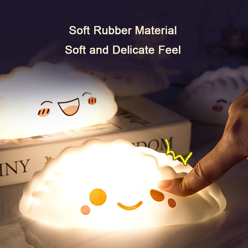 Светодиодный ночсветильник в виде пельменей маленькая ночная лампа из