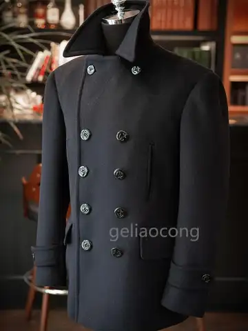 Шерстяной Блейзер, новейший дизайн пальто, повседневный приталенный мужской костюм лучшего качества, черный блейзер, смокинг, мужской пидж...