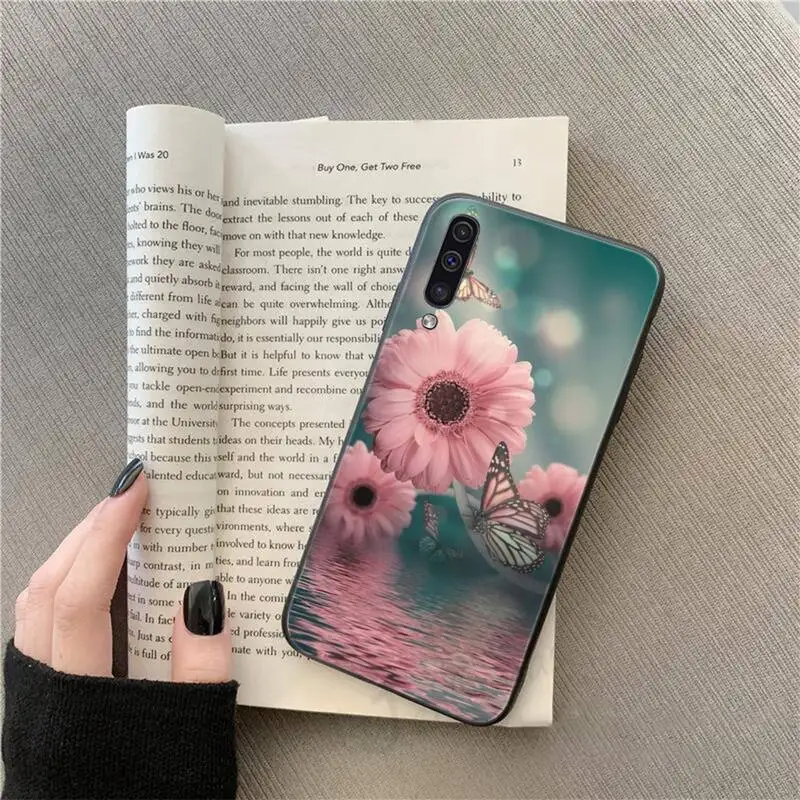 

Butterfly on Colorful flower art Phone Case For Samsung galaxy S 9 10 20 A 10 21 30 31 40 50 51 71 s note 20 j 4 2018 plus
