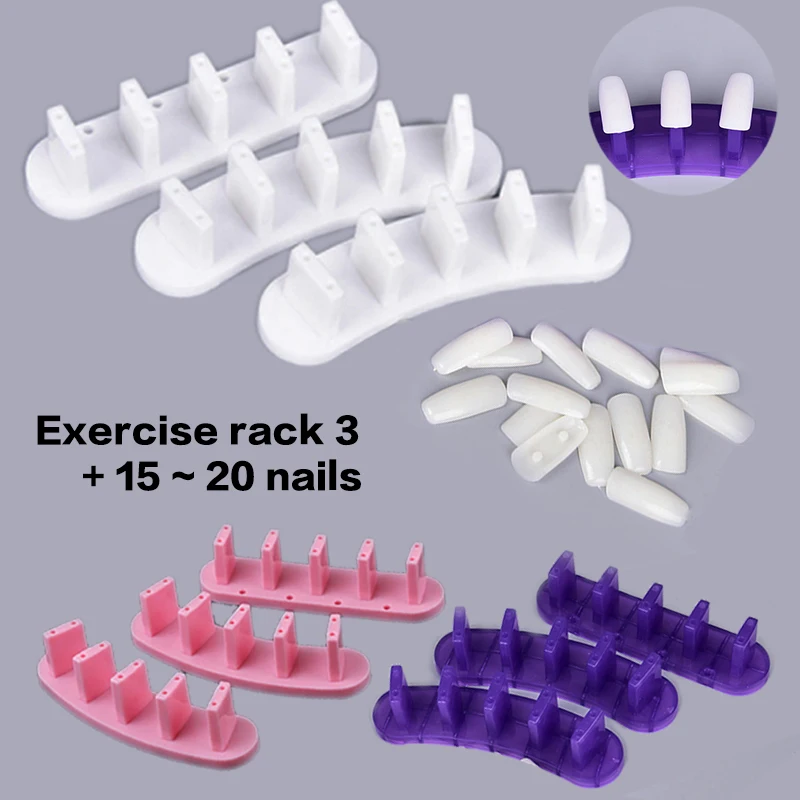 3 шт. подставка для обучения ногтям дисплея наклейки ногтей рамки маникюра