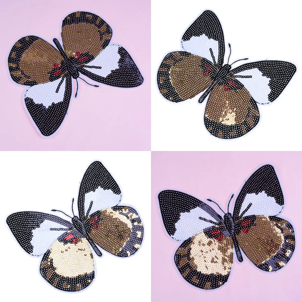 Новая кружевная вышивка бабочки аппликация ткань с пайетками свитер Одежда патч