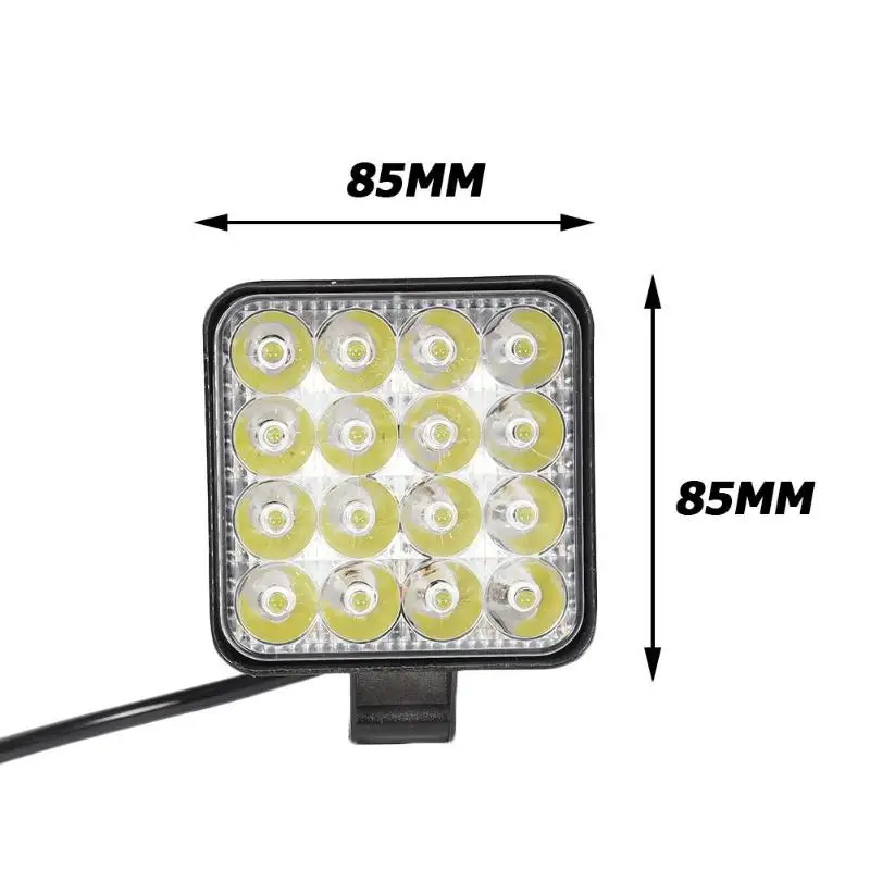 16LED Work Lamp 48W 2880LM 6500K Super Energy Saving High Brightness Long Life IP67 Waterproof Square Car Truck Mini Spotlight | Автомобили