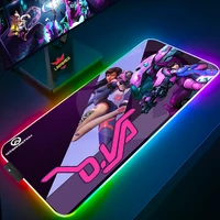 led gaming mouse pad rgb large keyboard mat table cover rubber computer mouse pad desk mat overwatch pc gamer mause pad xxl
