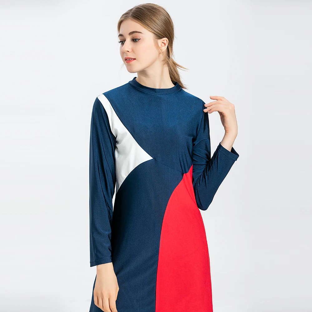 

Новые мусульманские купальники лоскутный хиджаб мусульманский купальник Мусульманский купальник с длинным рукавом купальный костюм для ж...