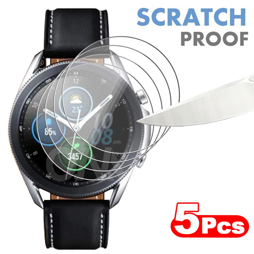 

5Pcs 9H Premium Tempered Glass For Samsung Galaxy Watch 3 41MM & 45MM Smartwatch Screen Protector Film Accessories