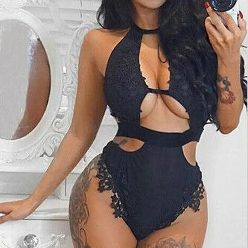 

Sexy Porno Lingerie Women Sissy Lace Mesh Bodysuit Transparent Backless Babydolls Underwear Nightwear Teddies One-Piece Suits