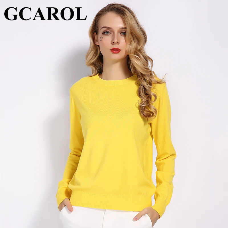 Фото Женский вязаный джемпер GCAROL яркий свитер из 30%-ной шерсти эластичный пуловер в Женский вязаный джемпер GCAROL яркий свитер из 30%-ной шерсти эластичный пуловер в