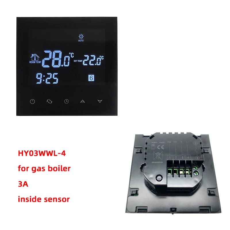 Boiler no Wifi AC220-240V Wi-Fi ЖК-дисплей с сенсорным экраном термостат Еженедельный программируемый Электрический/Водный/бойлер температуры - Цвет: Boiler no Wifi