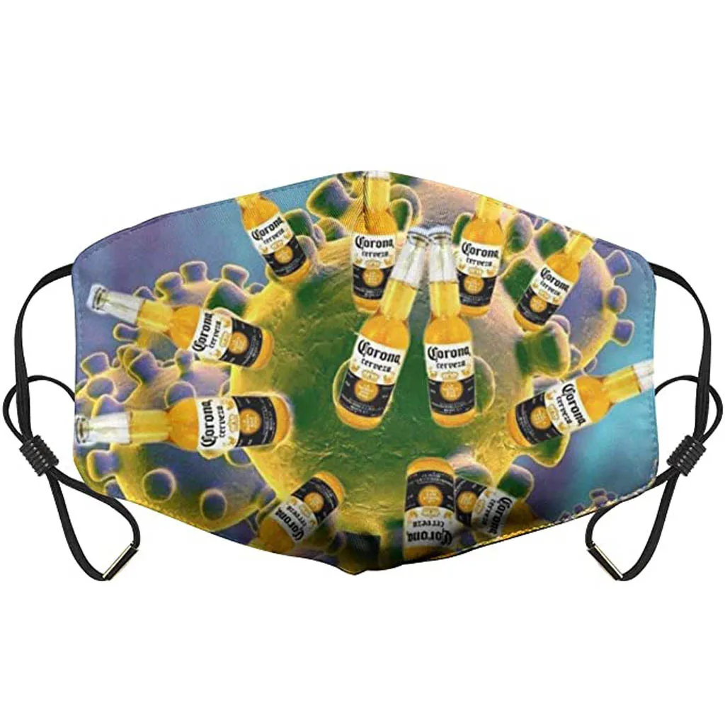 Новый дизайн пивная бутылка принт лица сменный многоразовый пыленепроницаемый