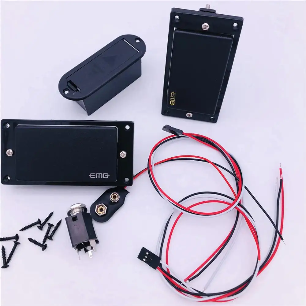 schwarz humbucker 8185 aktive pickup set für elektrische gitarre 9v batterie powerin lager kostenloser versand free global shipping