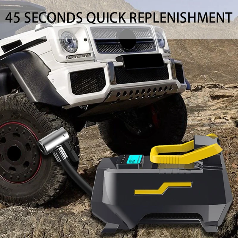 

Air Compressor for Car Tires Tire Inflator 12VDC 150 PSI Auto Tire Pump with Digital Pressure Gauge Emergency LED Light