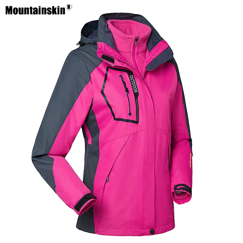 Mountainskin для мужчин и женщин зимние 2 шт. флисовые походные куртки спорта на