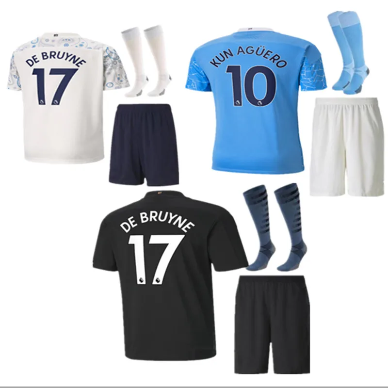 

kit kids kit Top Quality Kun Aguero De Bruyne Foden Ake Ferran Ruben Sterling MENDY 2020 -21 Manchester child city shirt