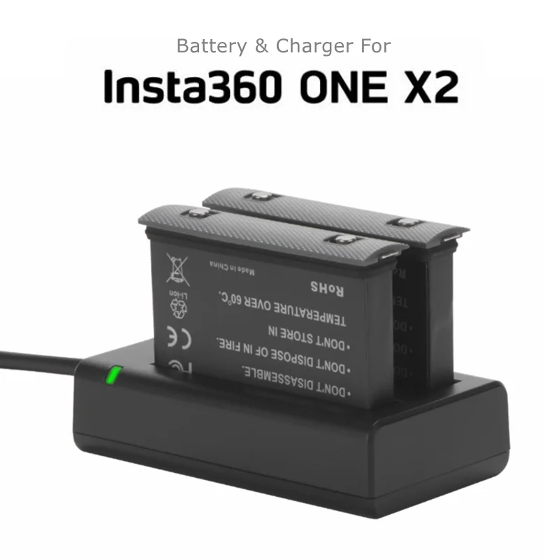 

New 1700mAh Battery Pack For Insta360 ONE X2 Rechargeable Lithium Camera Battery Insta 360 X2 Fast Charge Hub Accessories