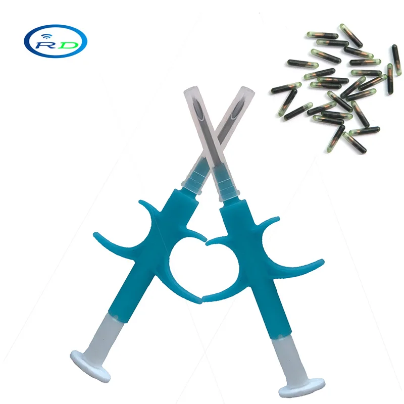 1.25x7/1.4x8mm FDX-B ISO11784/785 RFID Id Injector Pet Glass Tag Microchip Syringe for animals Pig Cow Cattle Horse Dog Fish |