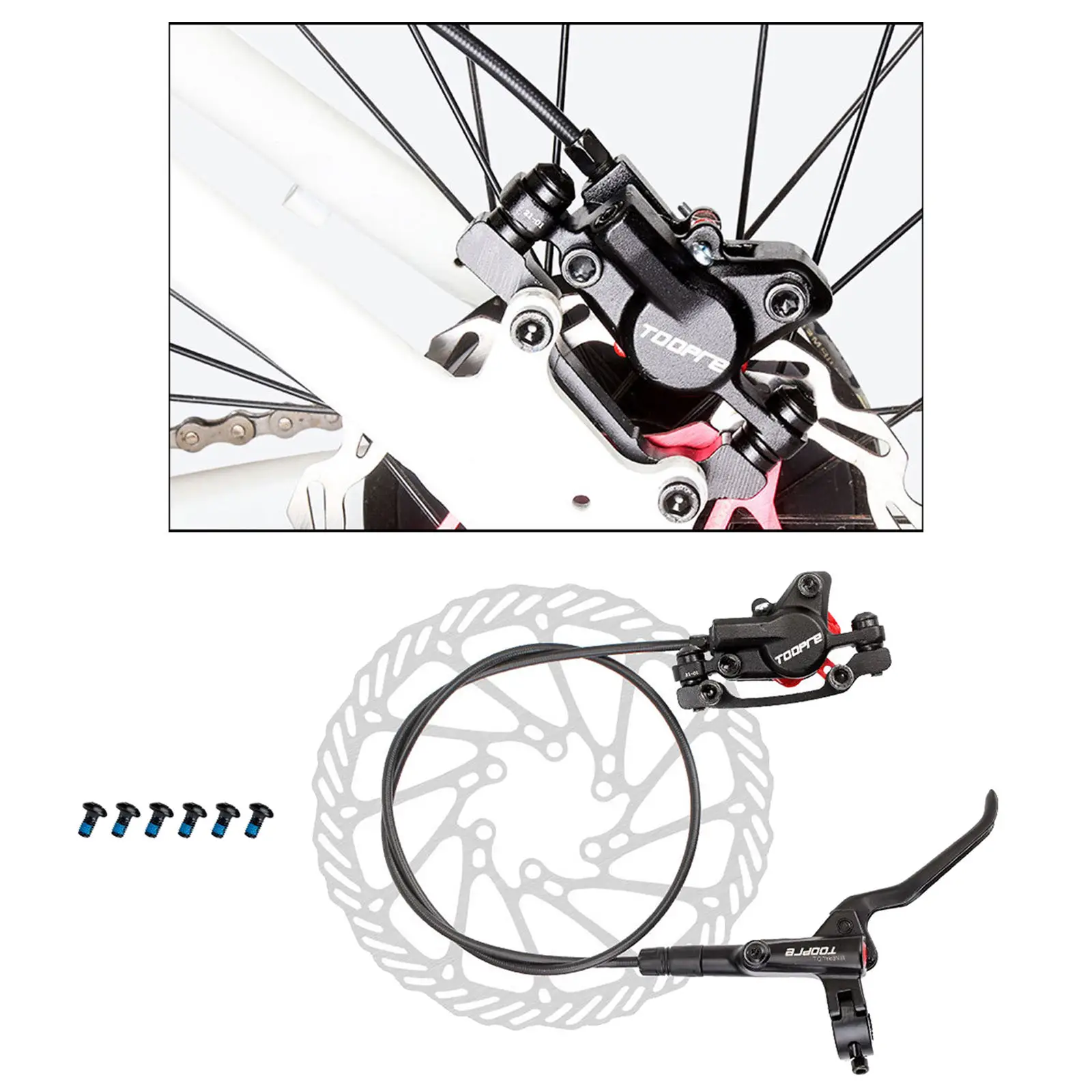 

Bike Hydraulic Disc Brake Calipers, Discs Cycling Road Folding Bicycle Hydraulic Brake Bikes Component