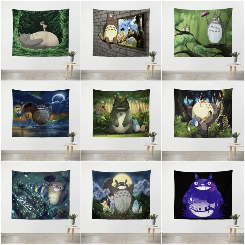 Tonarino Totoro подвесной тканевый фон настенное покрытие украшение для дома одеяло