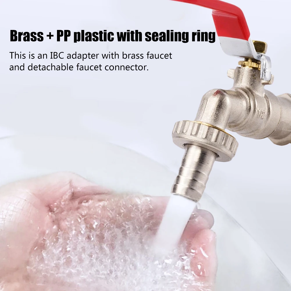 

1/2 Inch S60X6 IBC Faucet Tank Adapter Tap Replacement Connector Fitting Valve For Home Connectors For Garden Irrigation