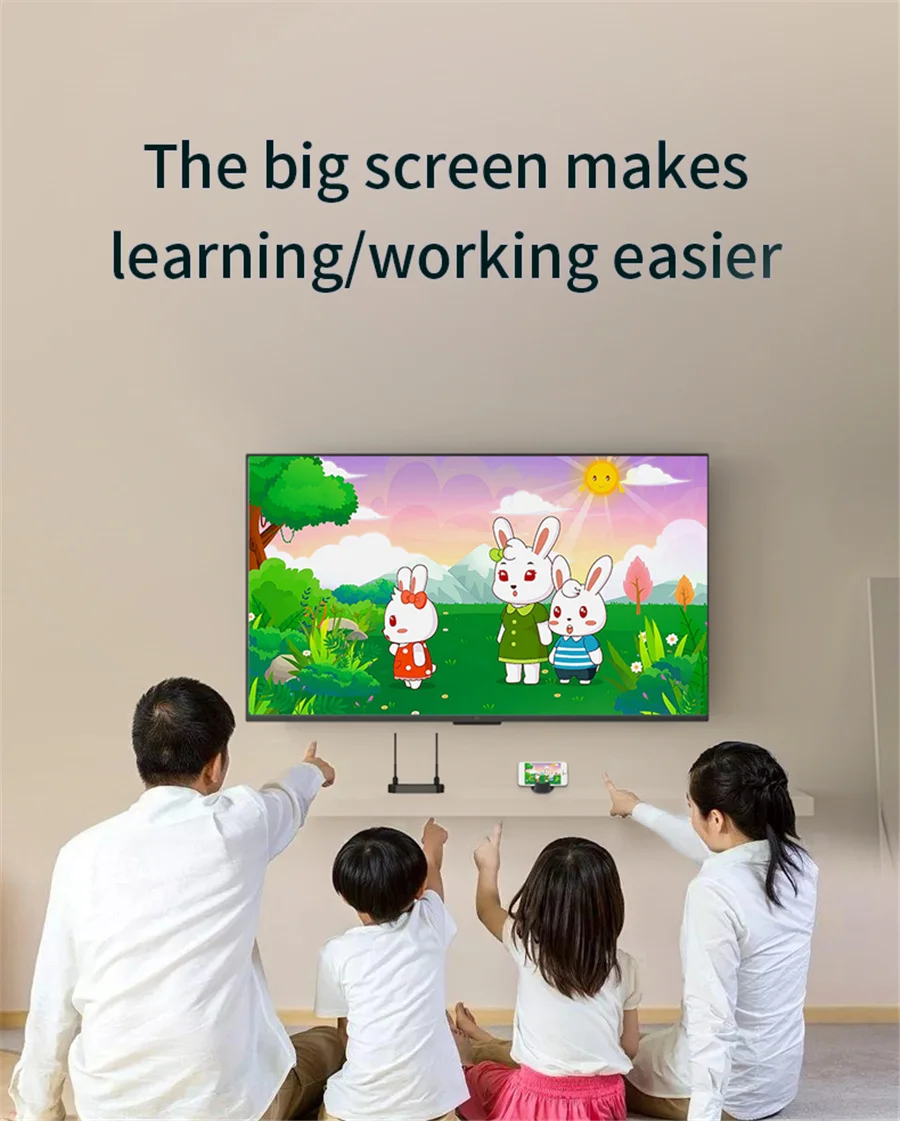 Беспроводной видео передатчик и приемник 50 м HDMI удлинитель мини-экран проектор