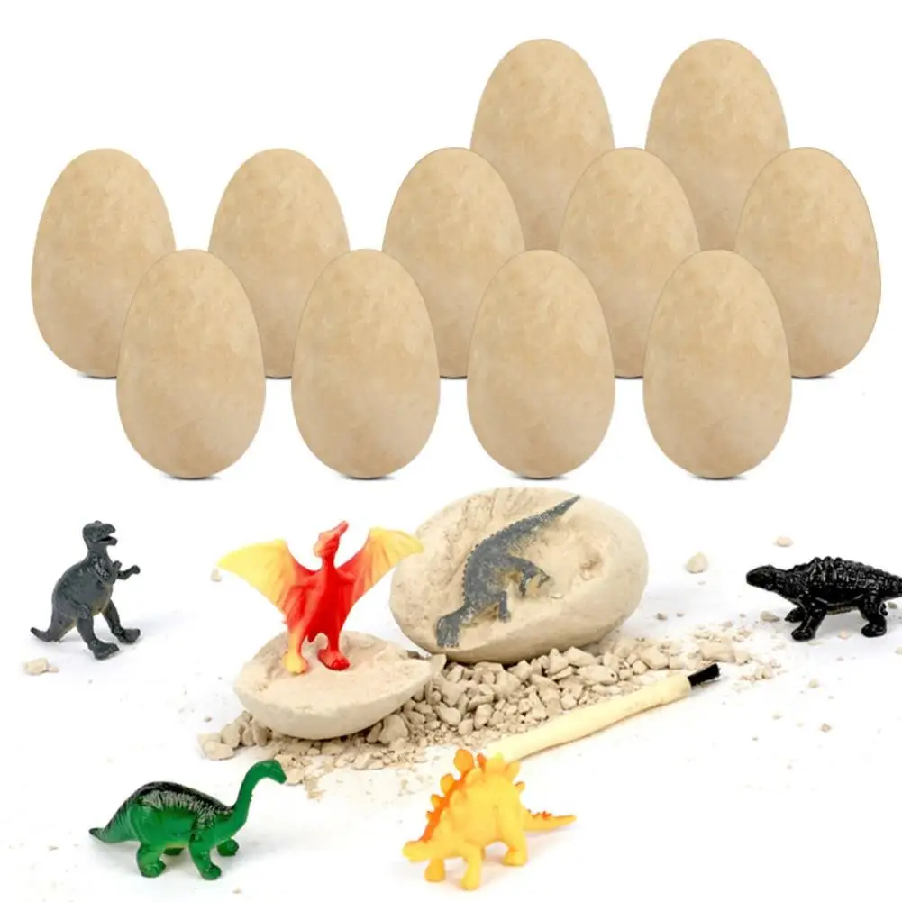 12Pcs Kids Dinosaur Egg Dig Excavation Kit Archaeology Educational Puzzle Toy | Игрушки и хобби