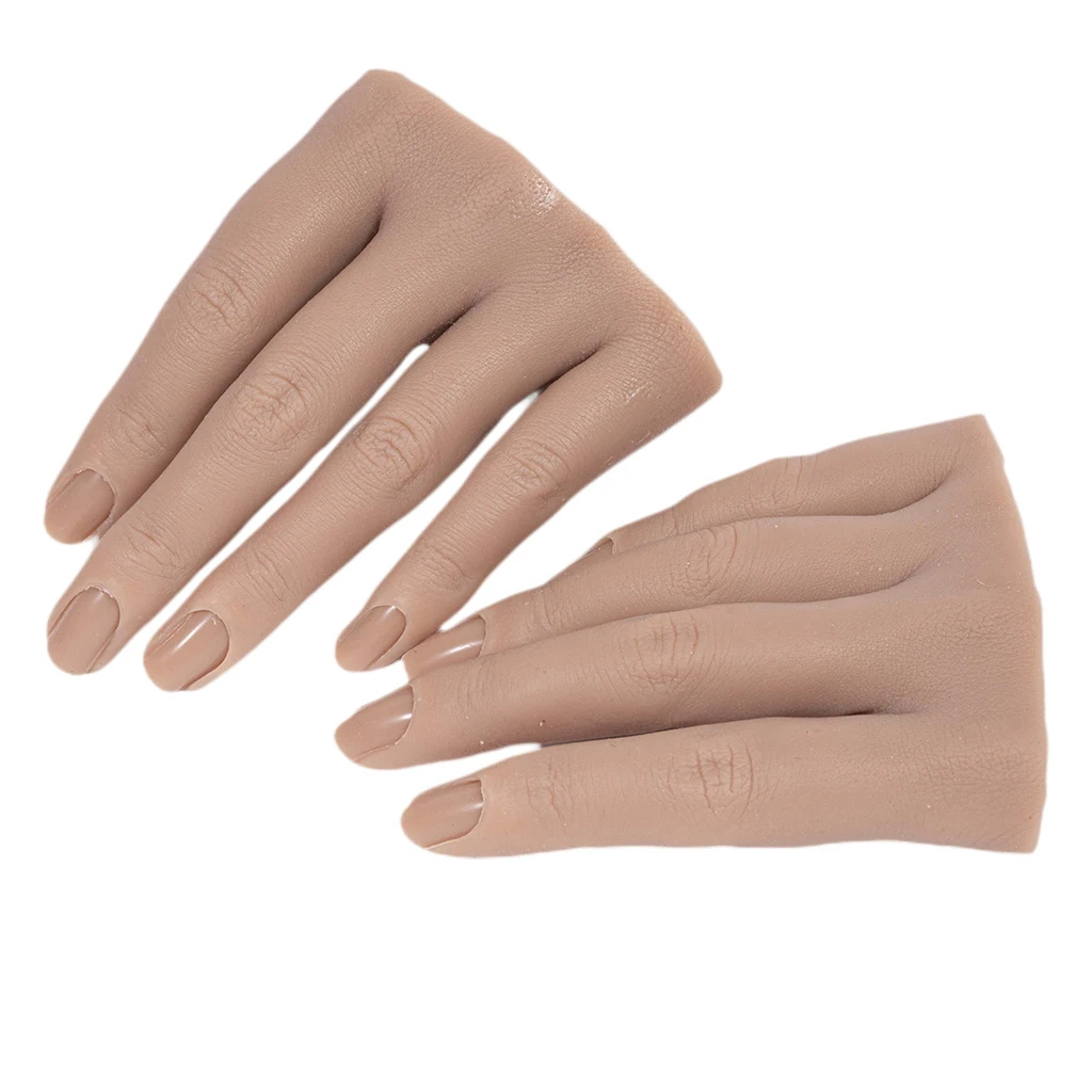 Practice Hand Nail Art Training Flexible Bend Fake Manicure Tool Display Stand Finger | Красота и здоровье