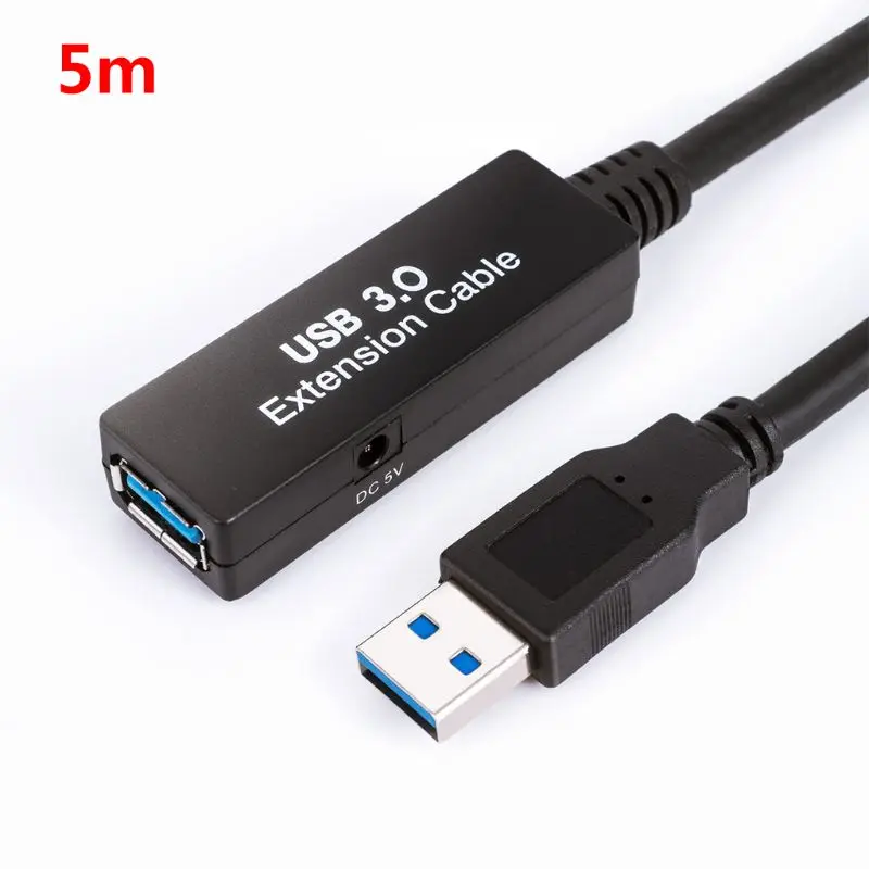 

5m/10m/15m USB3.0 Extension Cable Signal Amplification US/EU Plug Power Adapter