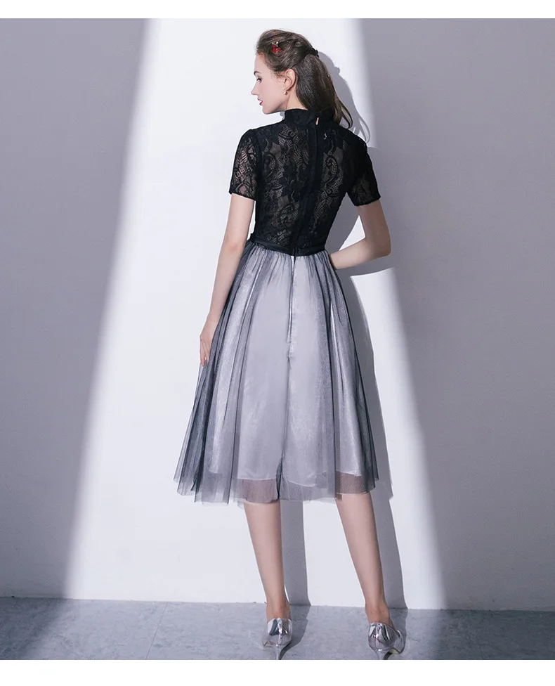 Robe de soiree красивое элегантное кружевное вечернее платье модное кружевное черное вечернее платье невесты вечернее платье