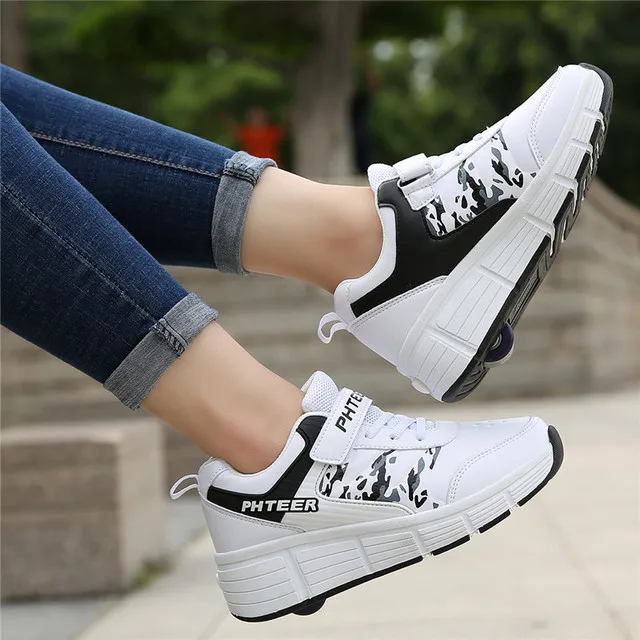 Детские кроссовки Heelys с одним колесом для мальчиков и девочек, повседневная обувь на роликах, детские спортивные ботинки для девушек - Цвет: 6
