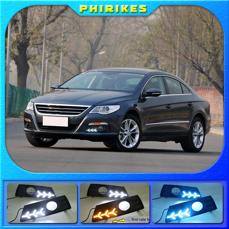 Светодиодные дневные ходовые огни светильник для Volkswagen Passat CC 2009 2010 2011 2012 2013