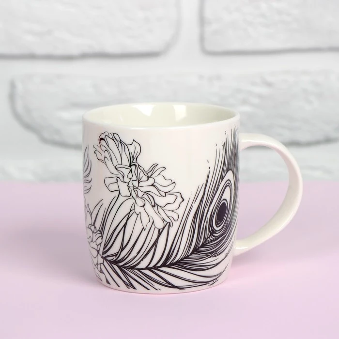 Роспись кружки фломастерами &quotПерья павлина&quot 4662300|Рисовальные наборы| |