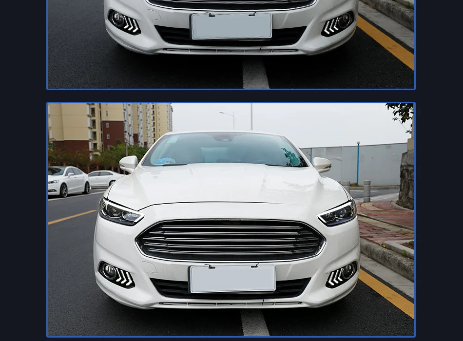 Головной фонарь для Ford Fusion Mondeo 2013- фары Противотуманные фары Дневные ходовые огни DRL H7 светодиодный Биксеноновая лампа автомобильные аксессуары