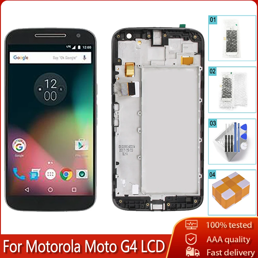 ЖК дисплей 5 &quotдля Motorola MOTO G4 XT1622 XT1625 сенсорный экран с дигитайзером в сборе