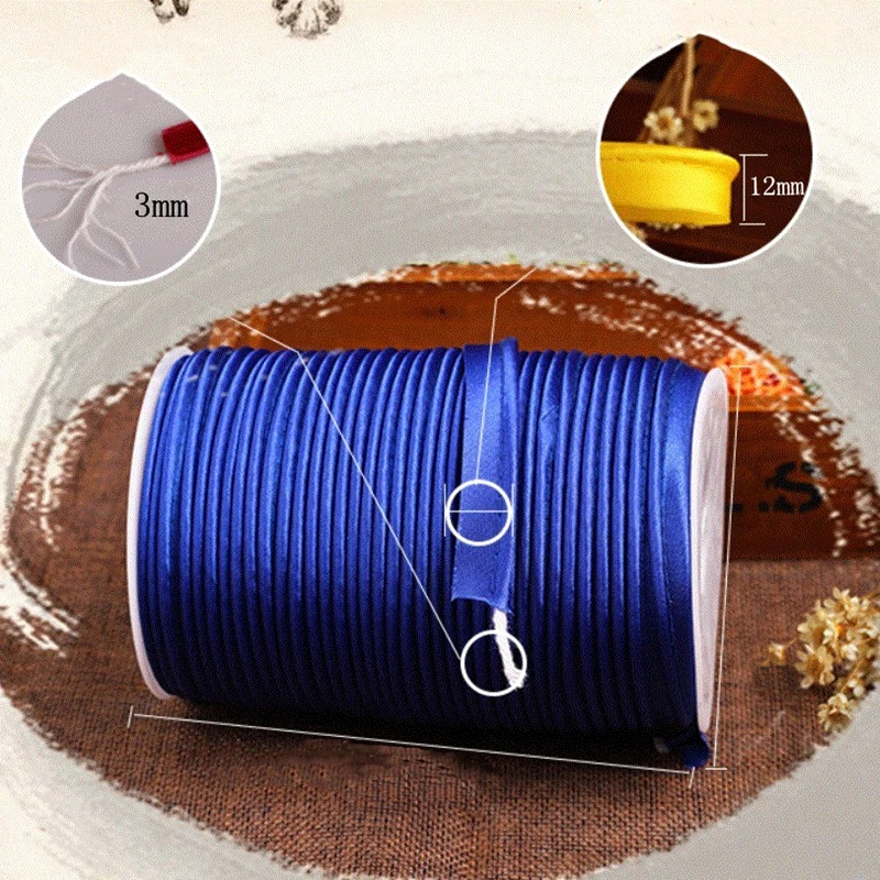 Лента из сатина и полиэстера длина 12 мм цвет в ассортименте | Дом сад