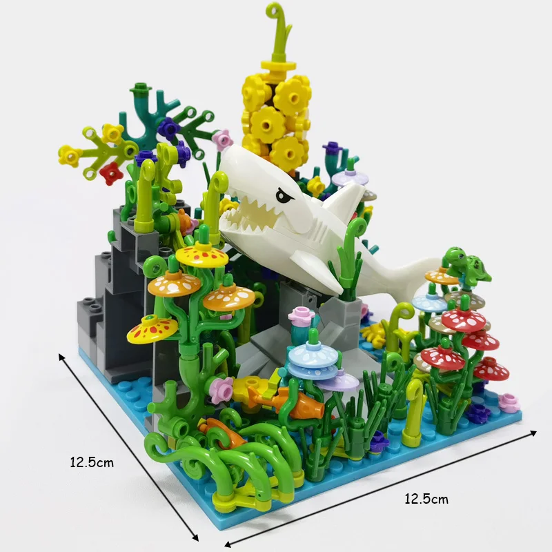 Конструктор MOC с морскими животными Детский конструктор растениями Подарочная