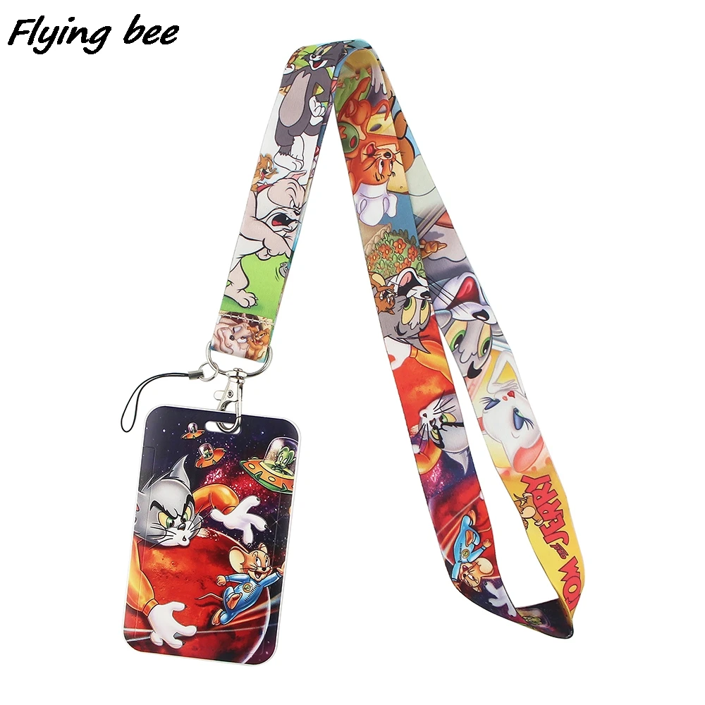 Flyingbee 고양이 만화 마우스 넥 스트랩 끈 키 ID 카드 체육관 전화 스트랩 USB 배지 홀더 행 로프 Lariat 매는 밧줄 X1596 Flyingbee 고양이 만화 마우스 넥 스트랩 끈 키 ID 카드 체육관 전화 스트랩 USB 배지 홀더 행 로프 Lariat 매는 밧줄 X1596