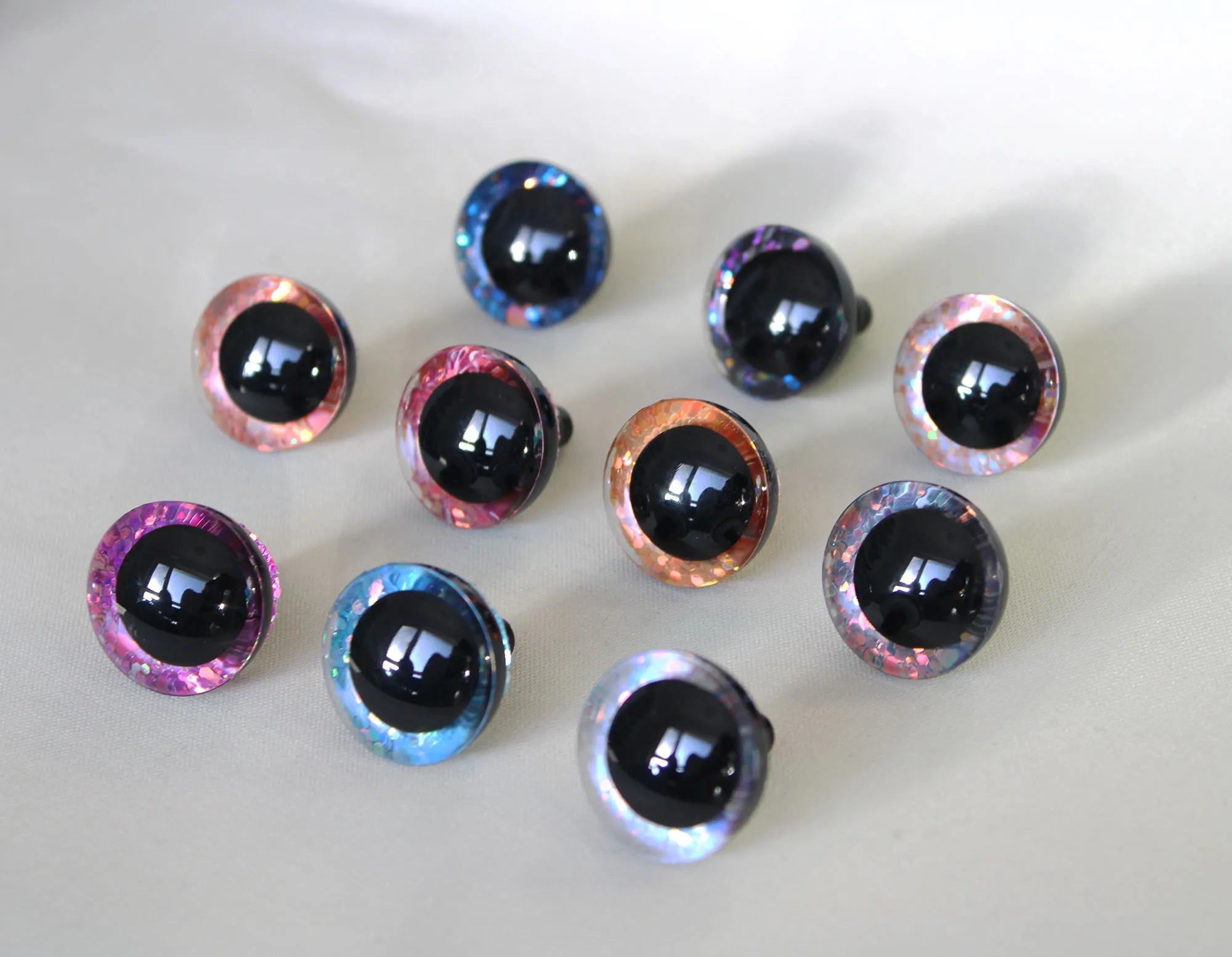 Глаза для поделок 20 шт. от 9 мм до 35 новые модные супер 3D блестящие игрушки