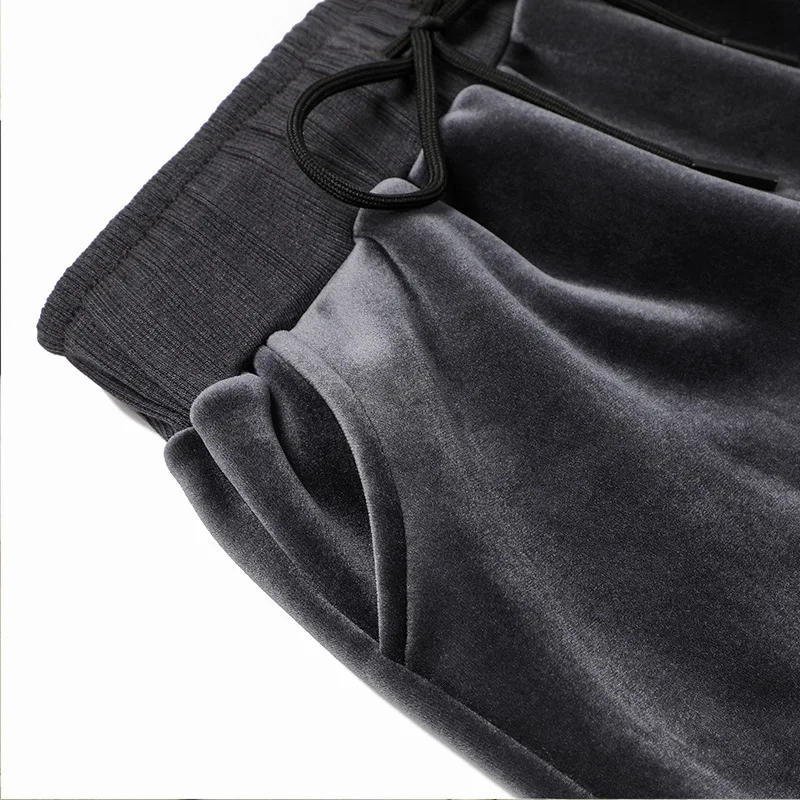 Осенне-зимние повседневные брюки с эластичным поясом и карманами Теплые