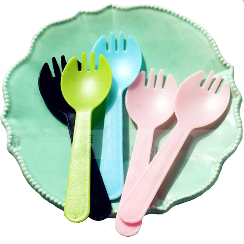 6 шт. одноразовая пластиковая ложка для кемпинга вилка столовая посуда походная