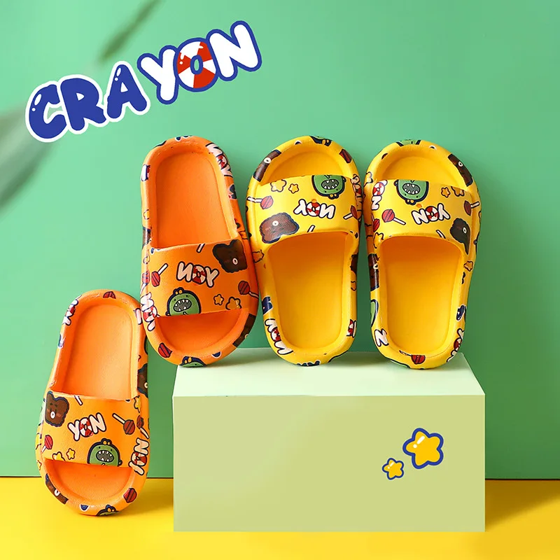 Children's Slippers Summer Boys and Girls Indoor Household Home Children's Bathroom Antiskid Soft Bottomed Baby Slippers