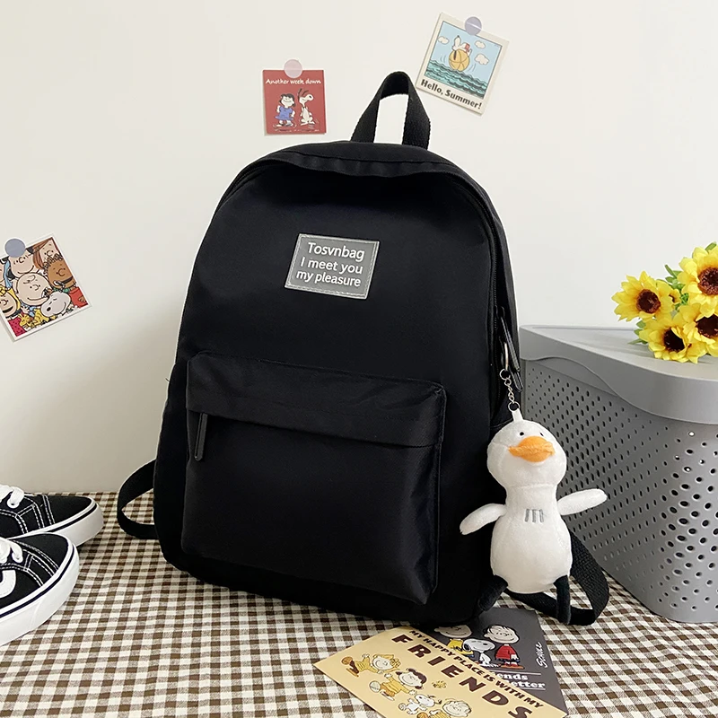 

New Nylon Backpack Fashion Women School Backpack Pure Color Women Backpack Teenger Girl School Bags Female Mochila Bagpack Pack