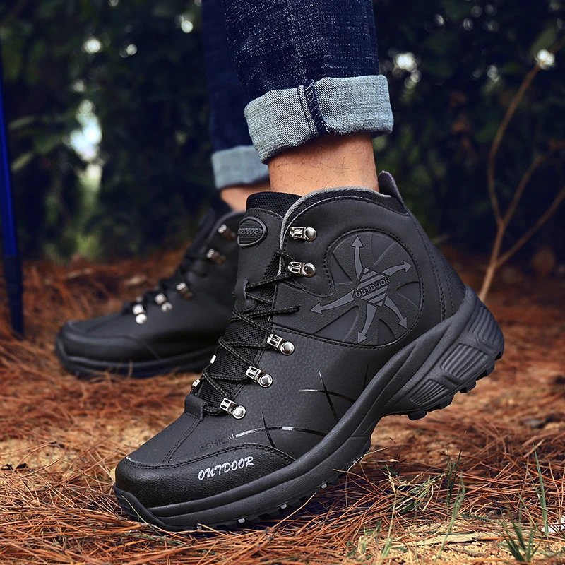 Humtto Большие размеры зимняя мужская походная обувь уличные водонепроницаемые