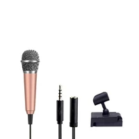 portable 3 5mm stereo studio mic ktv karaoke mini microphone for cell phone laptop pc desktop small size mic