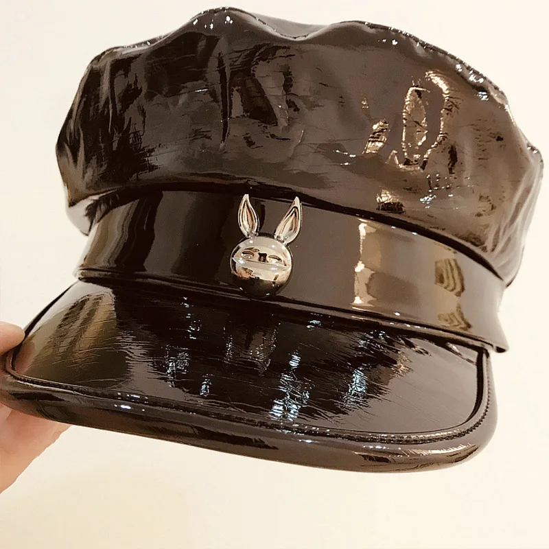 Осенняя флейма унисекс головной убор газетчика Женская Paperboy в черном и белом