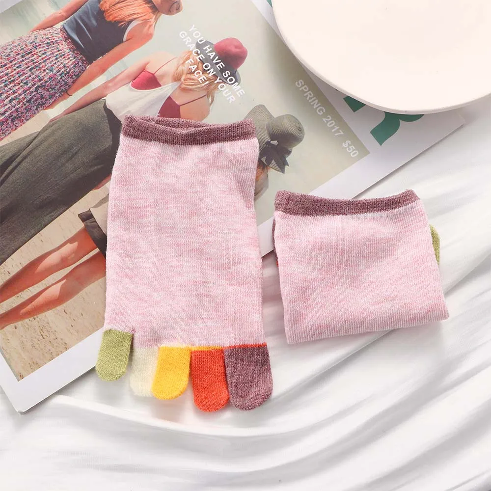 1 пара женские нескользящие хлопковые силиконовые носки с 5 пальцами |