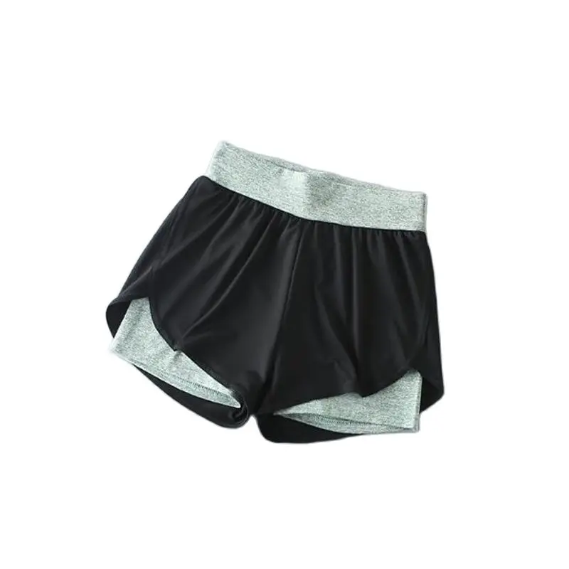 Женские летние однотонные облегающие шорты из двух частей женские