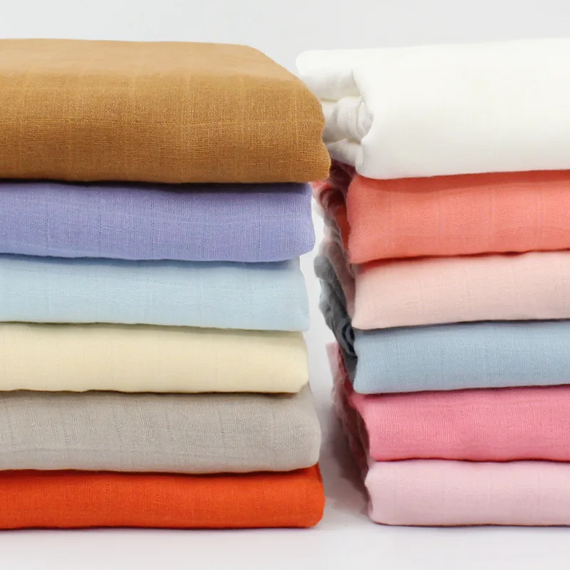 

70% Bamboo + 30% Cotton Blanket Muslin Swaddle Baby Cotton Baby Swaddles Blanket Baby Muslin Blanket 120x120cm