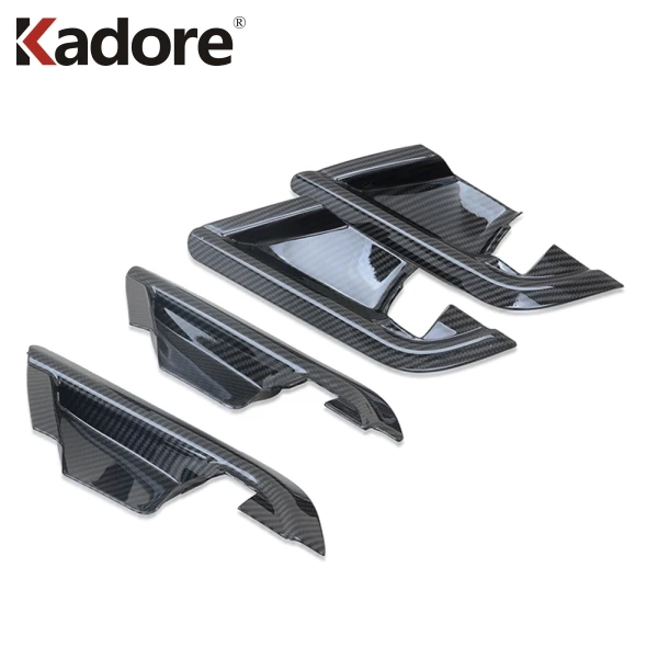 Carbon Fiber Plastic Для Toyota Camry углеродное волокно, внутренняя дверная ручка, крышка чаши, защитная наклейка, аксессуары для автомобиля - Название цвета: Carbon Fiber Plastic
