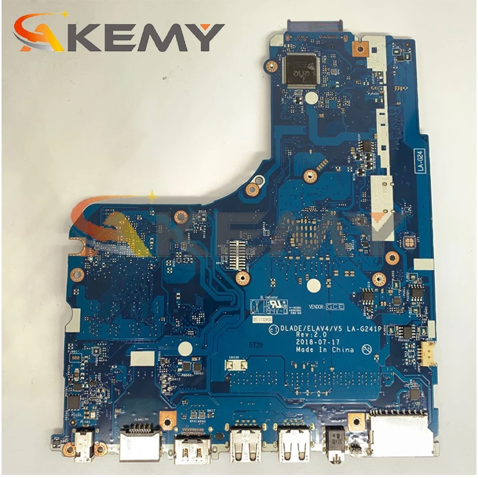 Kaufen Für Lenovo 130-14AST Laptop Motherboard LA-G241P Motherboard FRU: 5B20V27767 A6-9225 CPU 100% Test Arbeit Mainboard